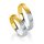 Breuning - Goldene Trauringe bicolor gelb/weiß mit Brillant - 48/05631,48/05632
