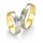 Breuning - Eheringe zweifarbig 375er Weißgold/Gelbgold mit Diamant - 48/05203,48/05204
