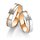 Breuning - Eheringe zweifarbig 375er Weißgold/Rotgold mit Diamant  - 48/05201,48/05202