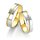Breuning - Eheringe zweifarbig 375er Weißgold/Gelbgold mit Diamant - 48/05201,48/05202