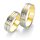 Breuning - Eheringe zweifarbig Weißgold/Gelbgold mit Diamant - 48/05207,48/05208
