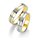 Breuning - Eheringe zweifarbig Weißgold/Gelbgold mit Diamant  - 48/05215,48/05216
